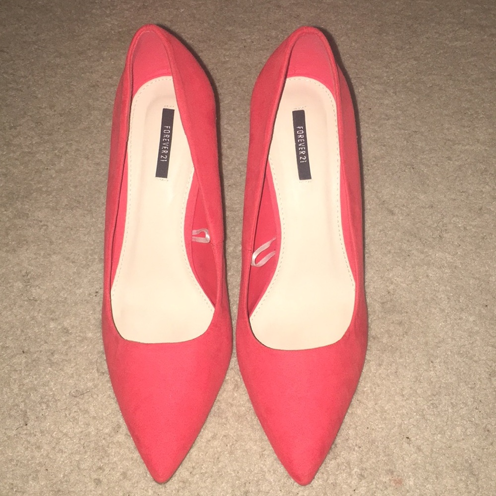 Forever 21, red orange heels